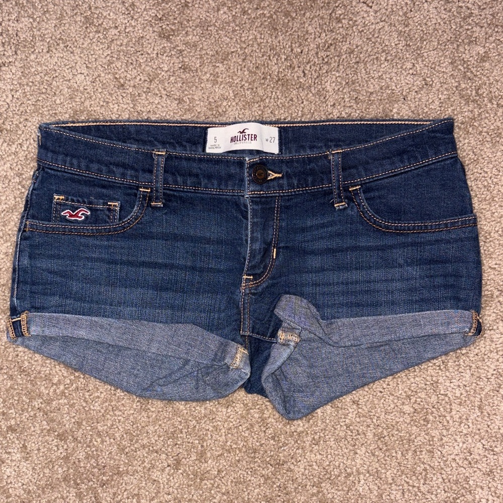 Hollister Dark Blue Denim Shorts
